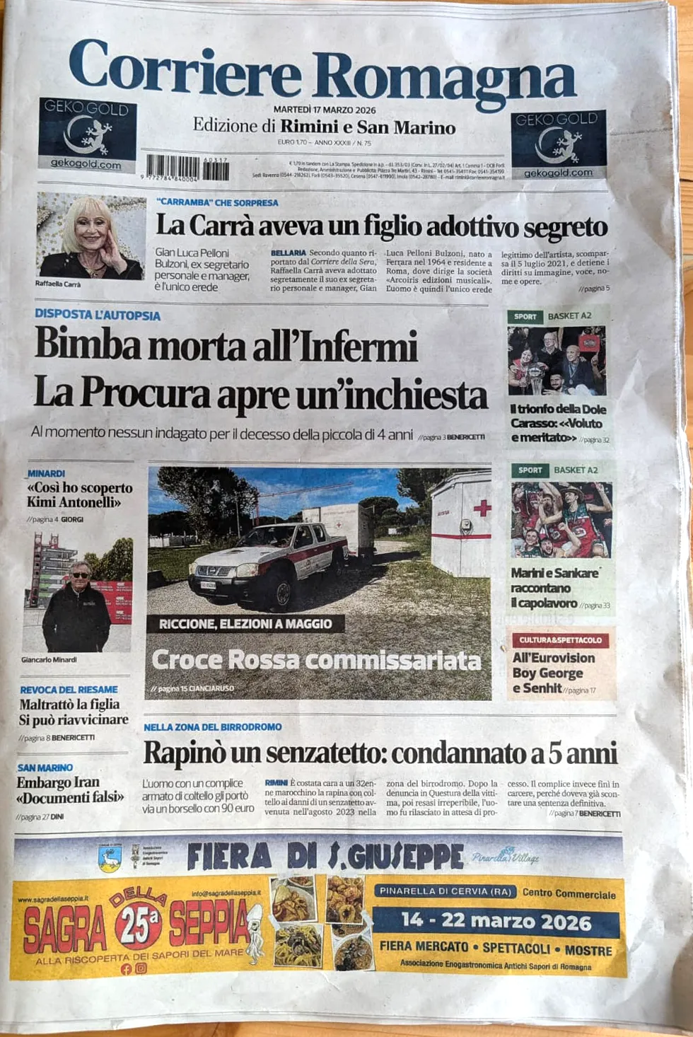 Corriere Romagna - martedì 17 marzo 2026 Corriere Romagna - martedì 17 marzo 2026