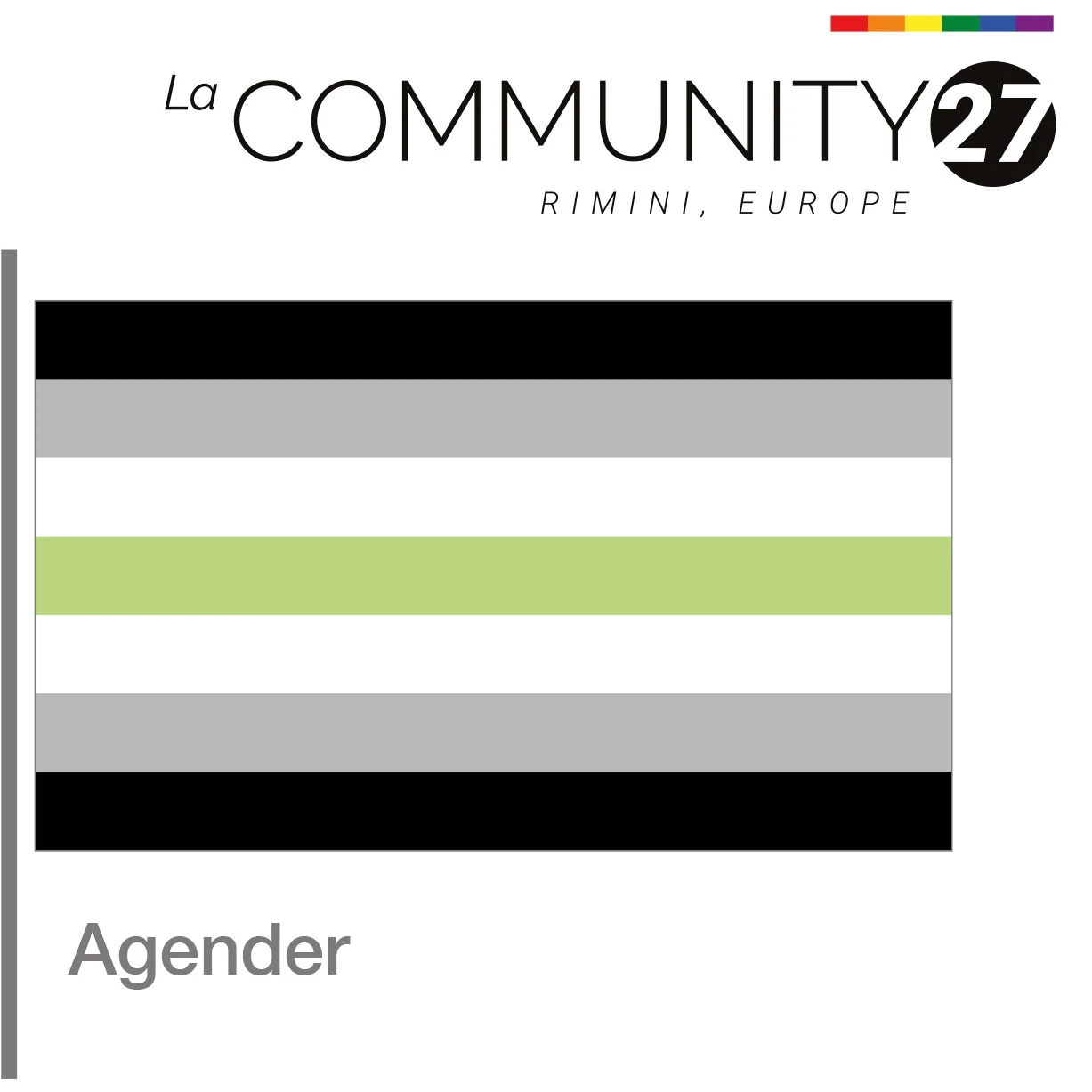 Agender - bandiera LGBTQ-in-uso - La Communty 27