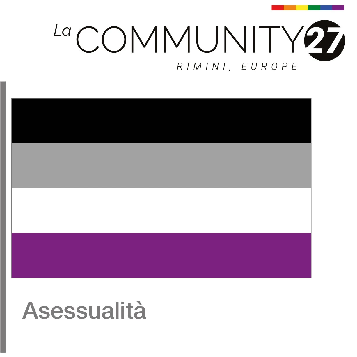 Asessualità - bandiera LGBTQ in uso - La Communty 27