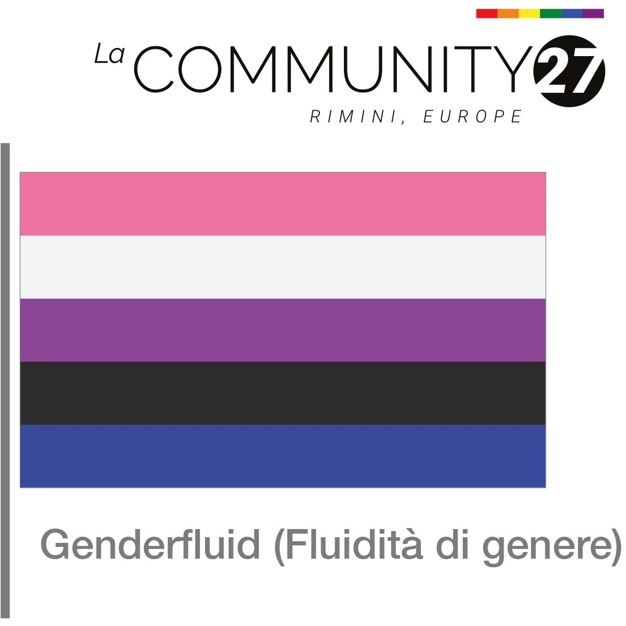 Gender fluid - bandiera LGBTQ in uso - La Communty 27