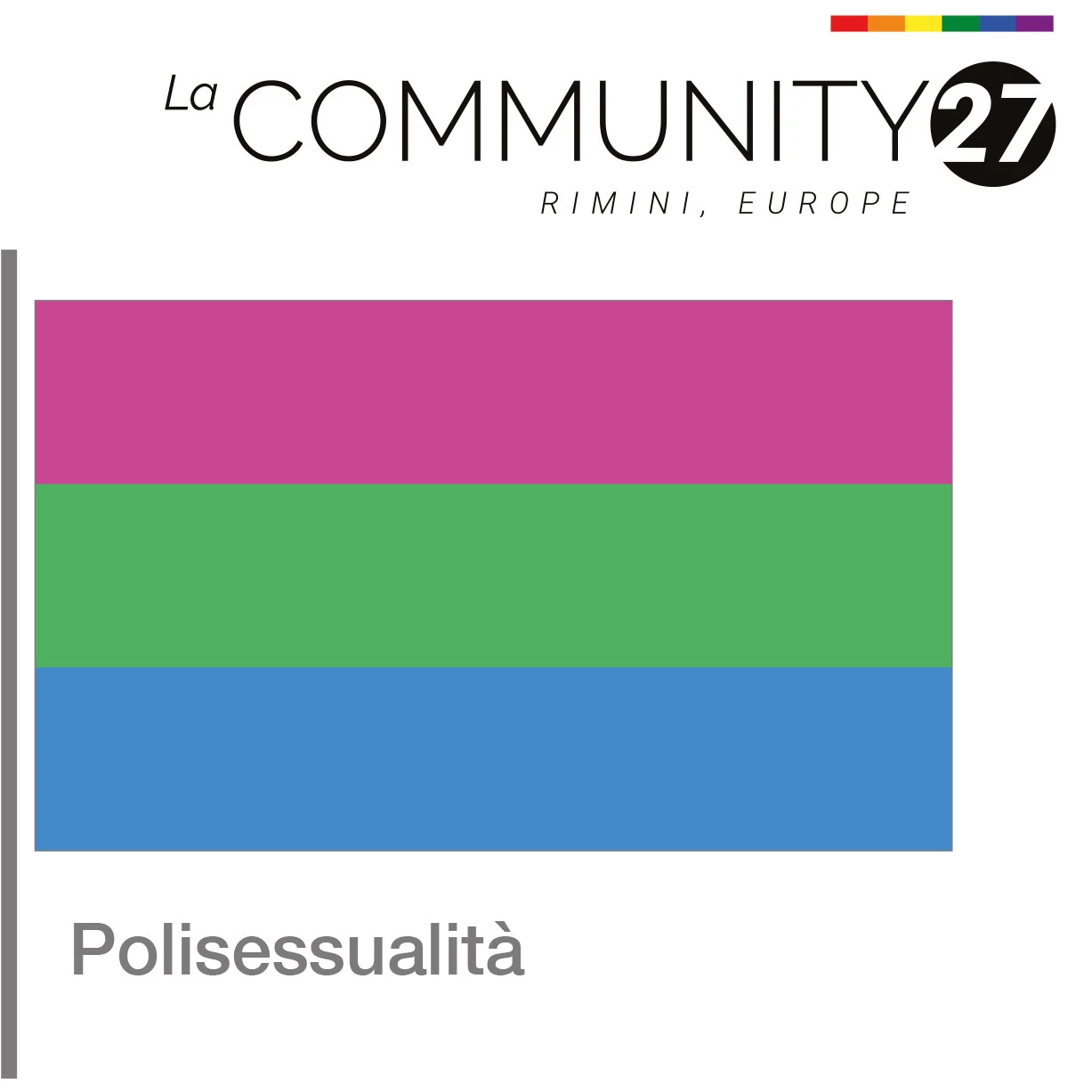 Polisessualità - bandiera LGBTQ in uso - La Communty 27